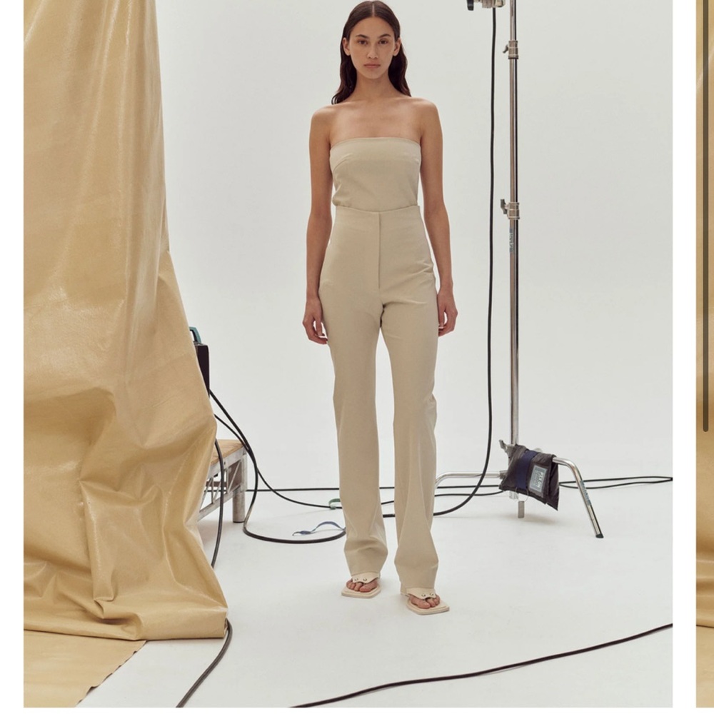 Paris Georgia Beige Bootleg Pants